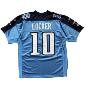 Reebok Authentic Tennessee Titans Jake Locker NFL Jersey Light Blue Size 48 XL